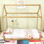 Twin Size Wooden House Bed with Roof-1284652045