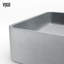 Lavabo de salle de bain rectangulaire en béton avec robinet H 11 po L 19 po x l 14 po x H 4 po Tarragona Gothic