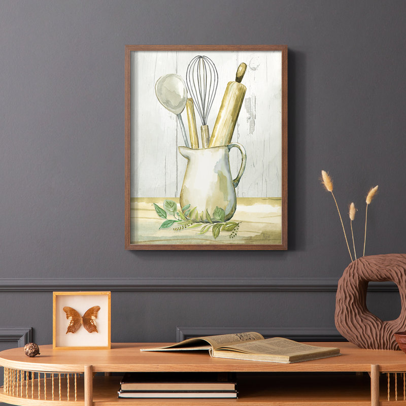 «Kitchen Gear II», reproduction encadrée - bois massif, Brun, H 10 po x l 8 po