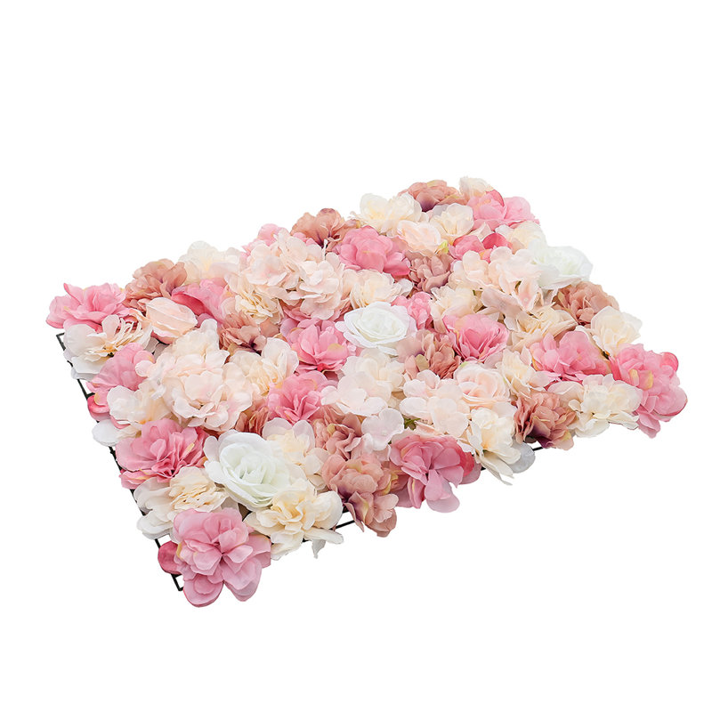 Artificial Rose Flower Backdrop Wall Panel