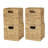 Natural Water Hyacinth Foldable Wicker Baskets - 4 Pack With Handles For Storage And Organization