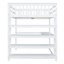 Lit mezzanine double avec tablettes de rangement et bureau sous le lit-478465785-478465784
