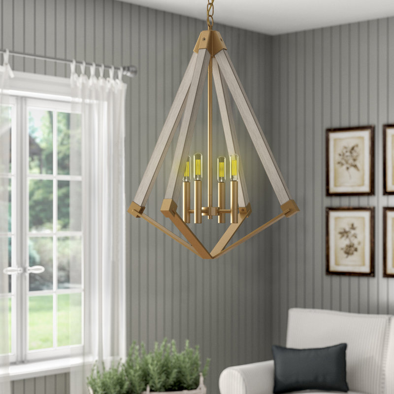 Loper 4 - Light Dimmable Geometric Chandelier, 4