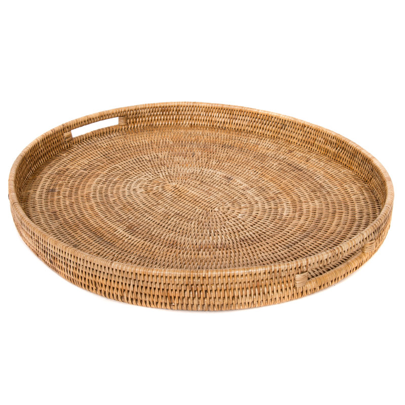 Plateau avec repose-pieds Ilonka Artifacts, Brun miel, L 23 po x P 20 po x H 2 po