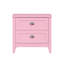 Ensemble de 2 tables de chevet Haven avec 2 tiroirs, tables de chevet Shaker avec poignées argentées et pieds antidérapants, tables de bout rose pastel et bleu pour la chambre à coucher et le salon-131644428