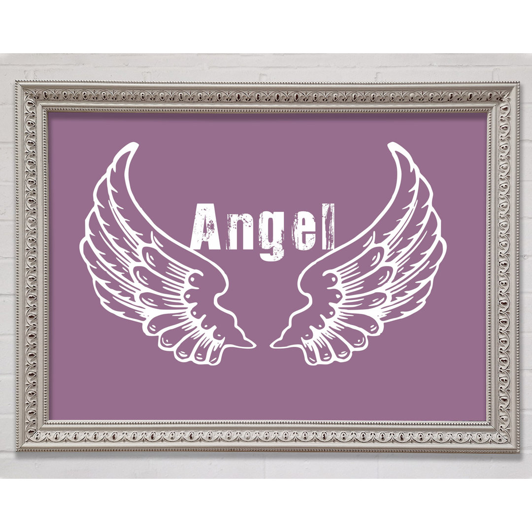 Angel Wings 2 Dusty Pink Gerahmter Druck