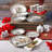 Gibson Christmas Toile 16 Piece Dinnerware Set