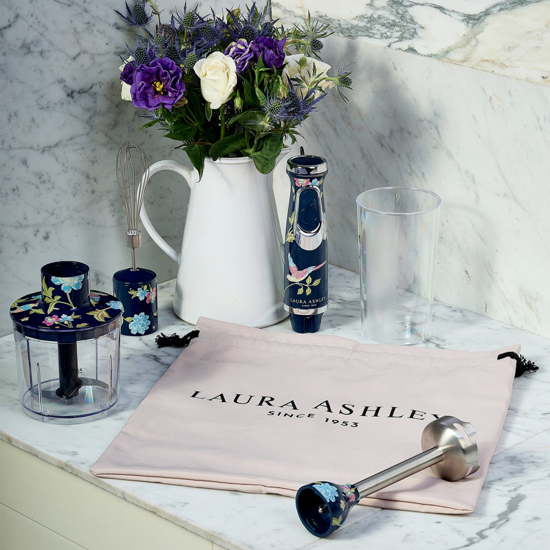 VQ Laura Ashley 500-watt Hand Blender 4-in-1, Elveden Navy