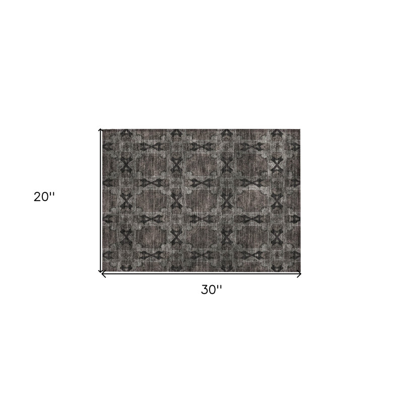 Rectangle Eitaro Area Rug with Non-Slip Backing