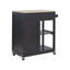 Ambon Solid Wood Top Kitchen Trolley-962802470