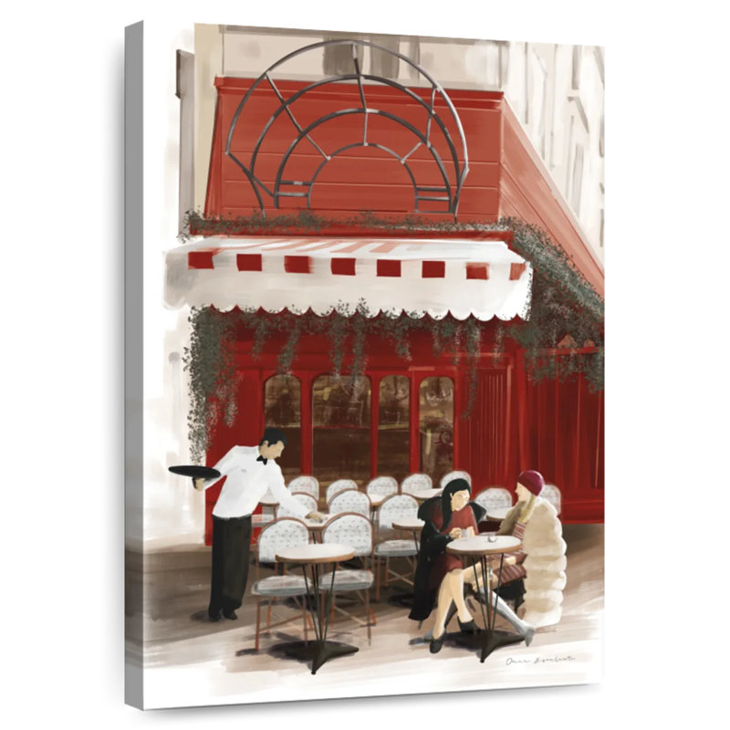 Lilie Paris Bistro Red, 48" H x 32" W