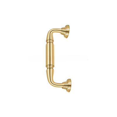 Deltana DP2576U15A Door Pull w/ Rosette, 8" in Antique Nickel