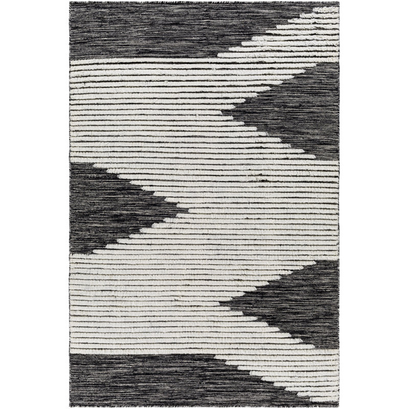 Tapis gris anthracite en laine tissé à la main Williamsburg, Tapis de couloir 2 pi 6 po x 8 pi