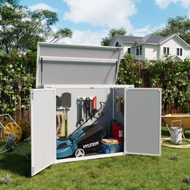 5 ft. W x 2 ft. D Resin Horizontal Storage Shed, Gray
