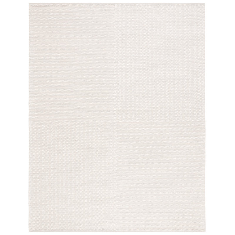 Diari Hand Woven Wool/Cotton Rug in Ivory, Rectangle 8' x 10'