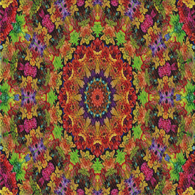 Tapis rouge/vert/bleu tissé à la machine