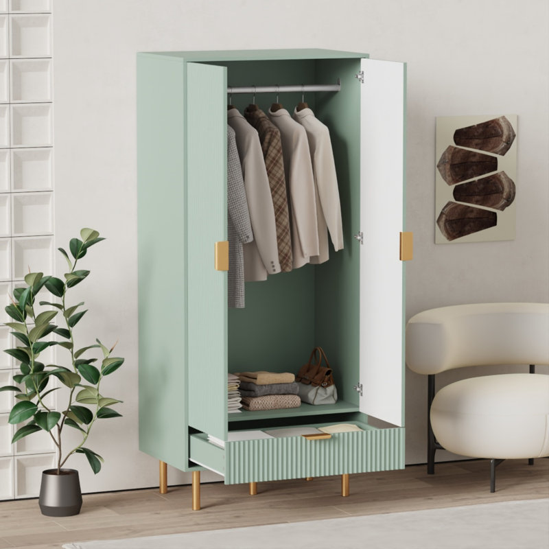 2 Door Manufactured Wood Wardrobe