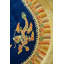 Vintage Art Deco Hallway Runner Wool Beige, Blue Navy Rug