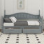 Lit de jour simple en bois avec lit gigogne double Rosamond-546882335