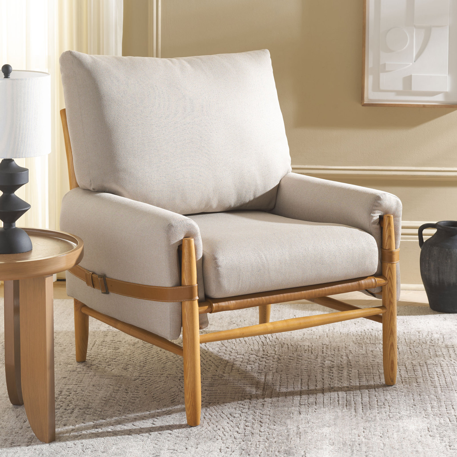 Marla Armchair, Light Grey Polyester