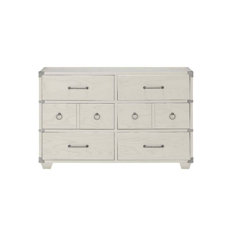 Commode 6 tiroirs Orharmon, finition grise