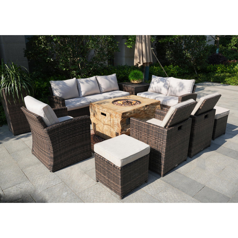 - Person Patio Conversation Set with Cushions