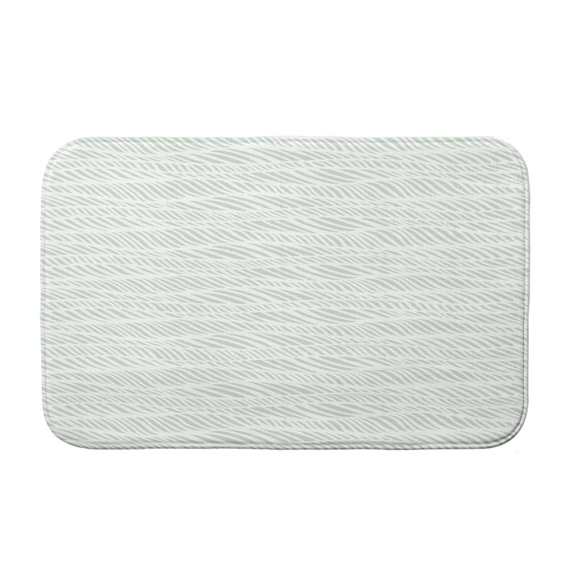 Tapis de bain Rolling Waves Doss, H 18 po x L 30 po, Vert