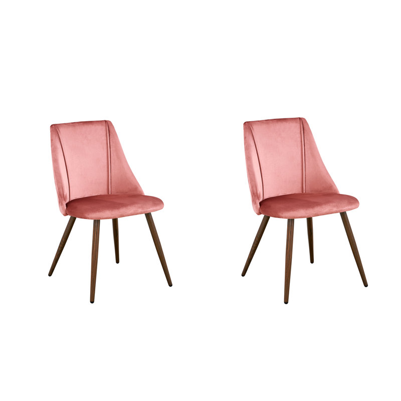 Benbrook Upholstered Kitchen Dining Side Chairs with Metal Legs for Living, Bedroom, Restaurant, Dark Brown