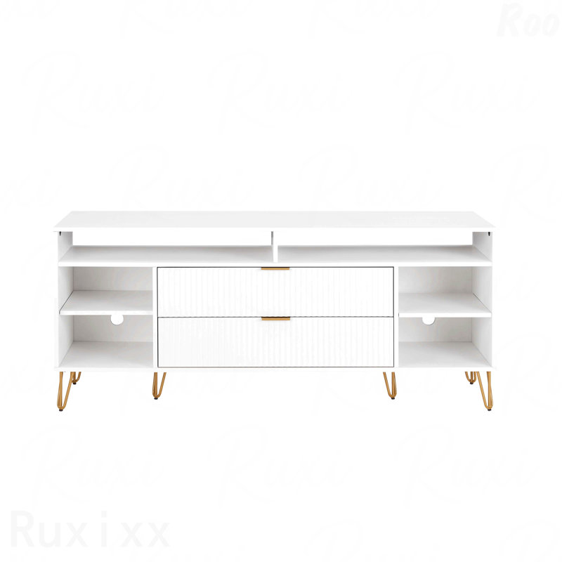 Meuble télé, blanc, Blanc