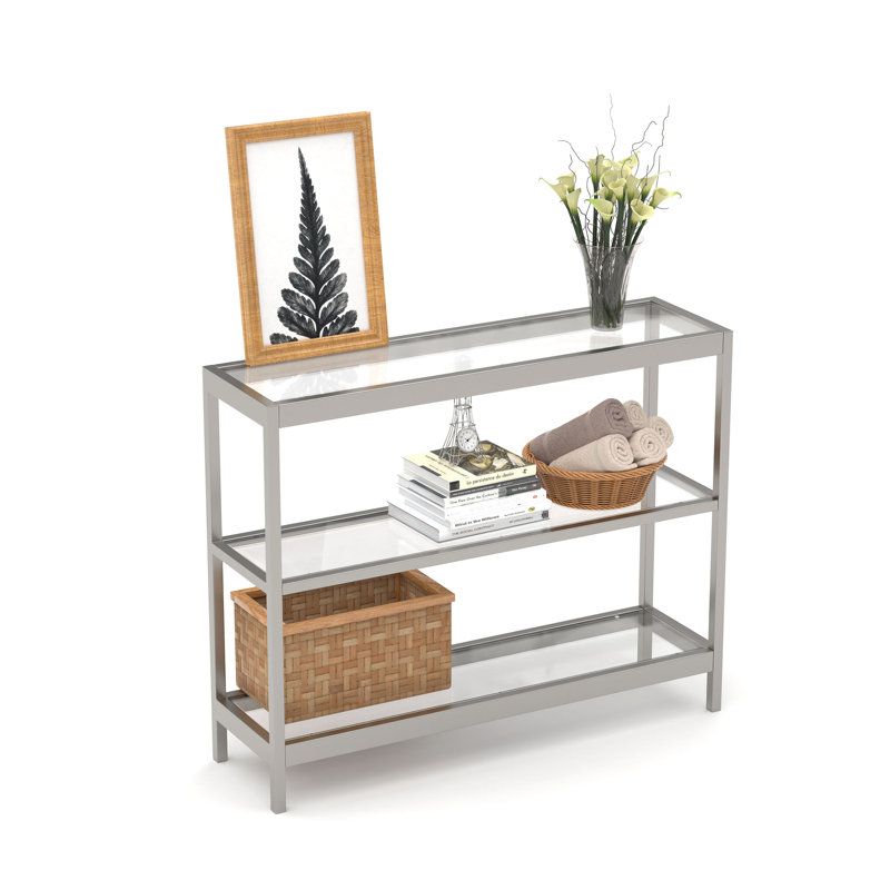 Jaiprakash Console Table, Silver, 29.33" H x 35.43" W x 10" D
