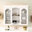 Plat mural pour salle de bain, blanc, tablettes réglables pour accessoires, système de tablettes