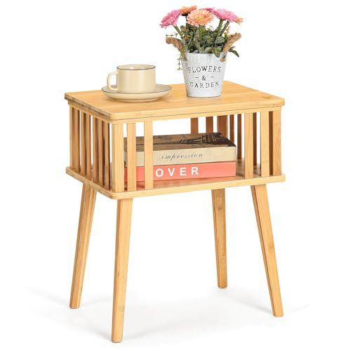 Table de bout industrielle en métal, capacité de 50 lb, table de bout mobile pour le salon de la chambre à coucher, Yellow