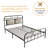 Upholstered Metal Slat Bed