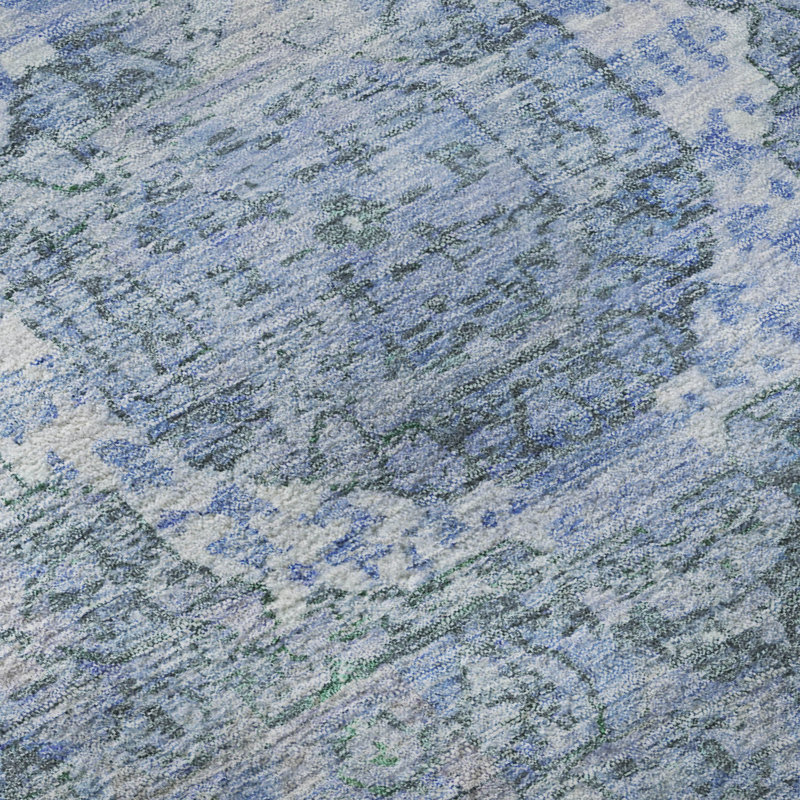 Premium Machine Washable Lubbers AMF1740 Border Rug, Rectangle 5' x 7'6"