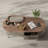 Light luxury high-end saddle leather coffee table