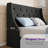 Brij Modern Upholstered Platform Bed， Linen Storage Bed Frame with Wingback Headboard, No Box Spring Needed，Full bed,Dark Gray-1935864120-1935864071