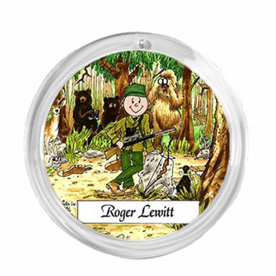 Personalized  Round Christmas Ornament:  Hunter - Male