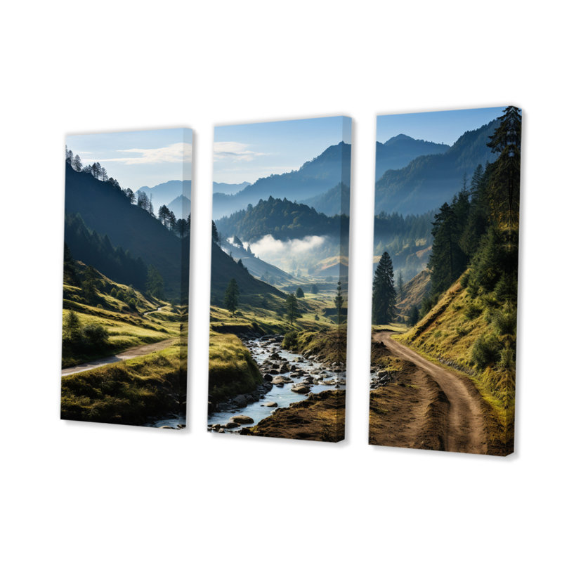 «USA Great Smoky Mountains Landscape II», impression sur toile tendue 3 pièces, H 28 po x l 36 po x P 1 po