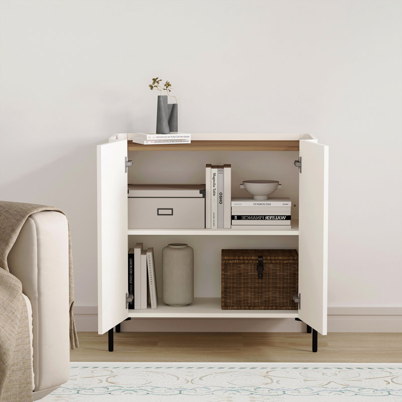 Armoire d'appoint 32 ", Brun / Blanc