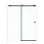 Porte de douche coulissante en verre transparent l 60 po x H 76 po en noir mat - coulissant pratique à gauche ou à droite, rouleaux silencieux, matériaux, séparation de l'eau