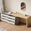 Table de maquillage évolutive de 55,2 po avec 6 tiroirs de rangement