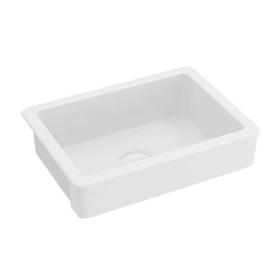 24'' L Farmhouse / Apron Single Bowl Fireclay Kitchen Sink