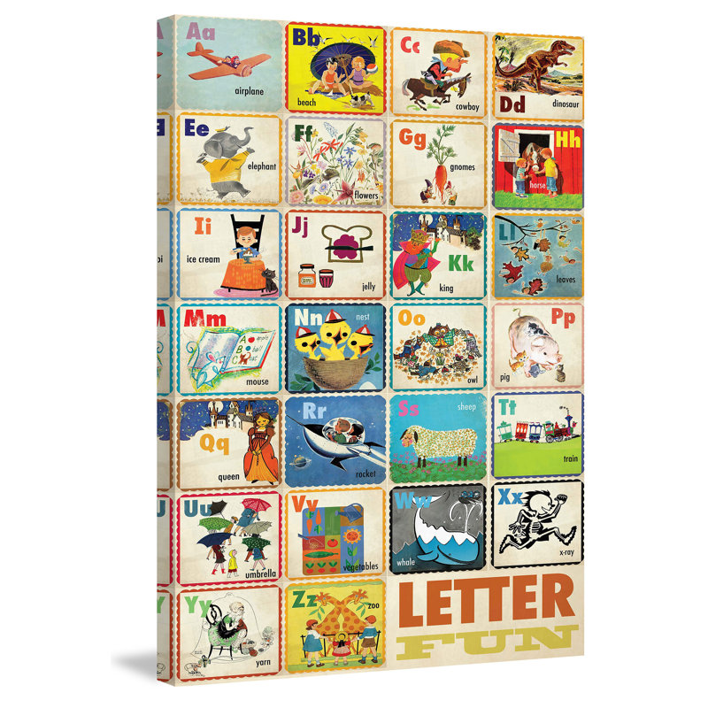 «Lettre amusante», reproduction sur toile tendue, H 30 po x l 20 po