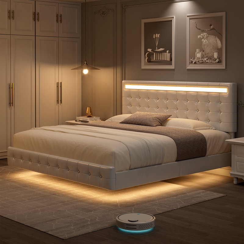 Bocar Standard Platform Bed, Full / Double, White
