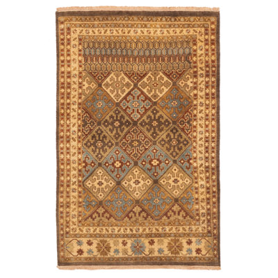 Jamshidpour  Brown Rug 3'8" x 5'10"