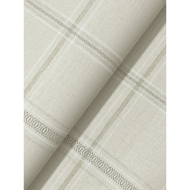 Papier peint à carreaux auberge taupe, Beige