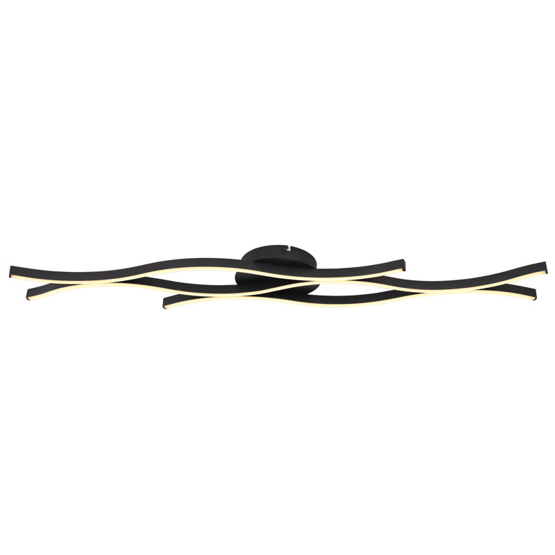 Chizaram Plastic LED Flush Mount, Matte black