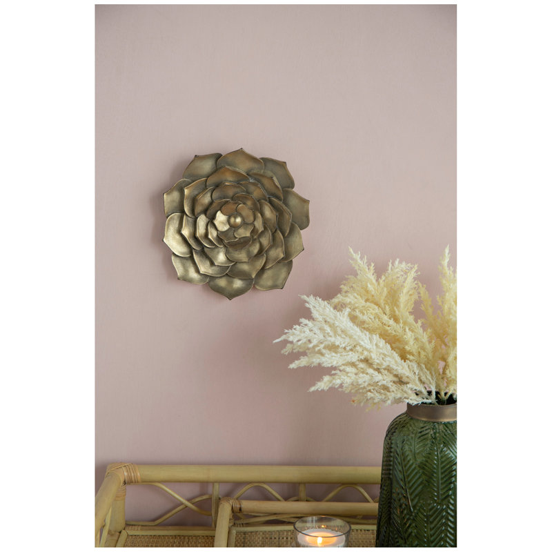 Plaque murale succulente D10x1,4 "