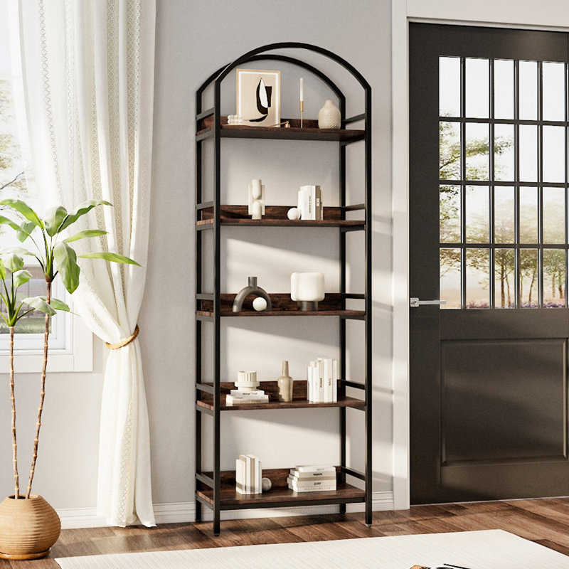 Multiple layers Wood Book Storage Shelf, (5 Shelves) 178"H x 60"W x 30"D