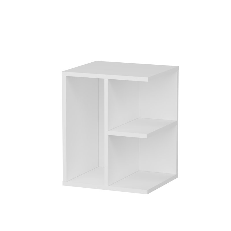 Rakeia 40cm W Particle Board Bedside Table, White